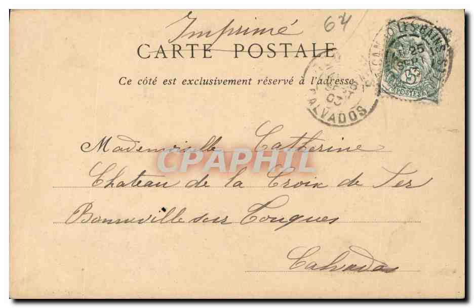 CPA Bayonne Le Vieux Chateau  — Verso