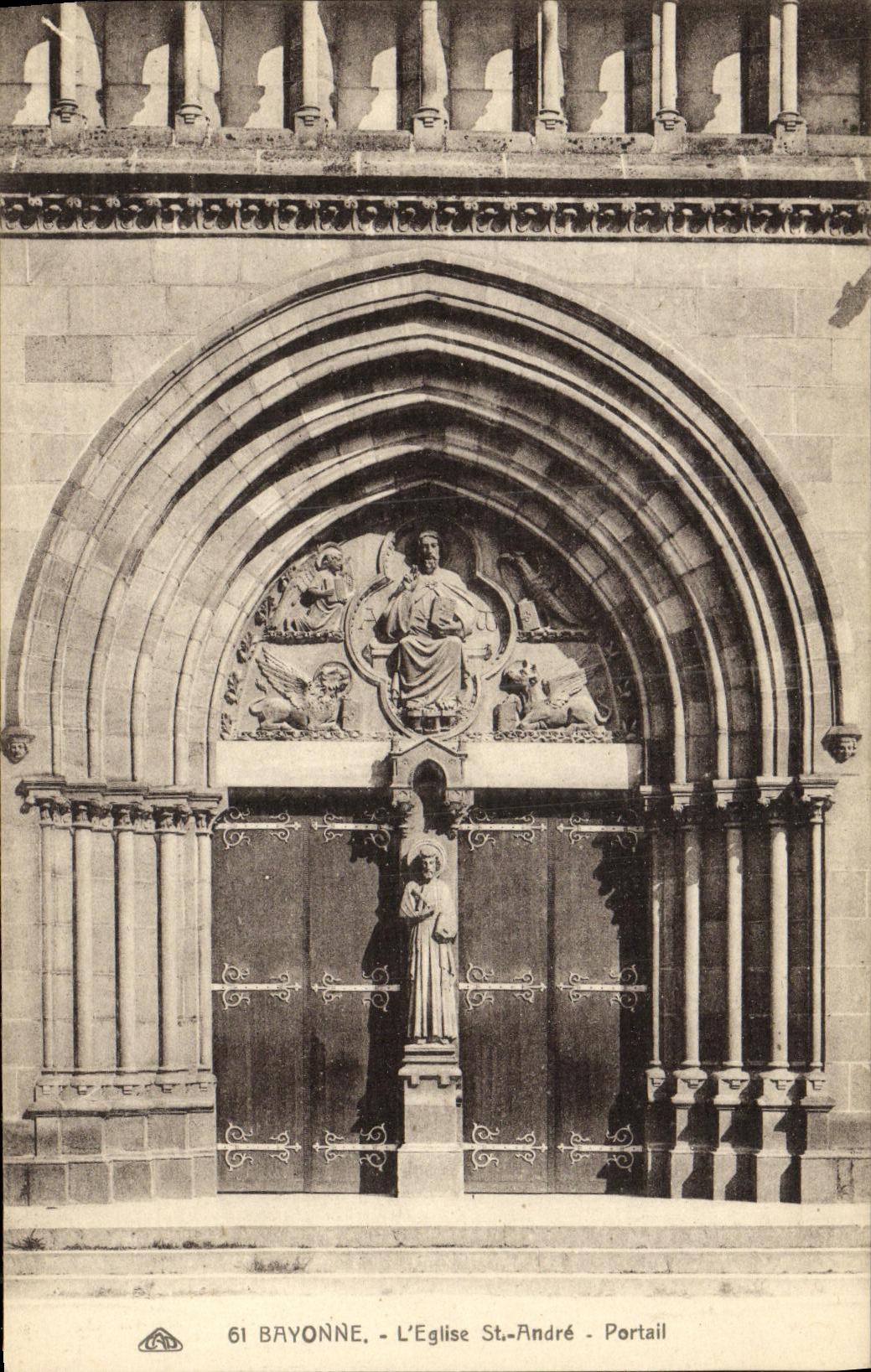 CPA Bayonne Eglise Saint Andre Portail 