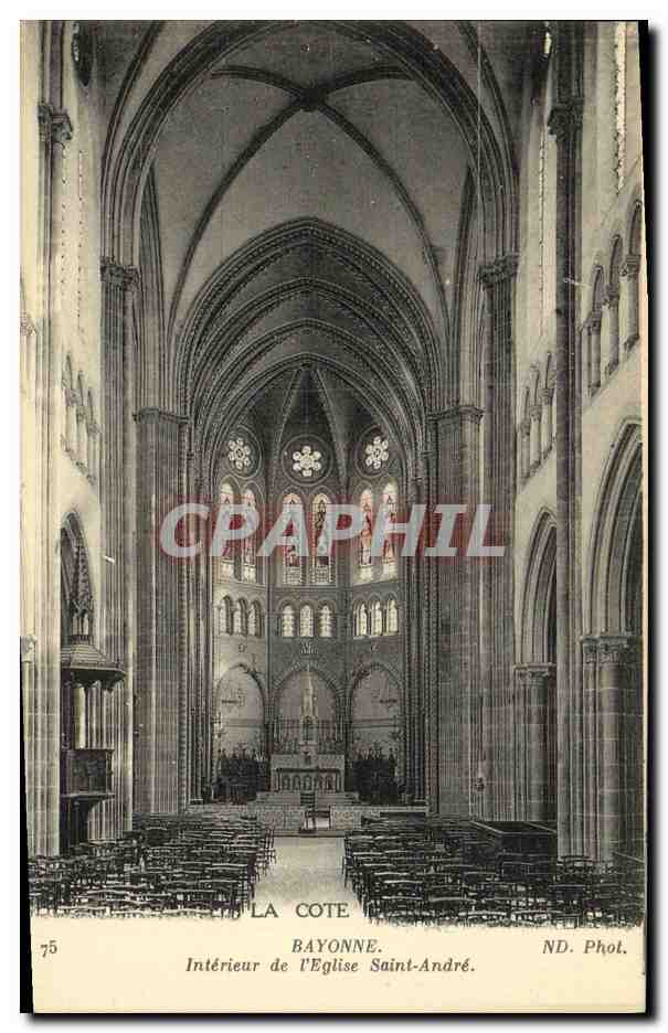 CPA Bayonne Interieur de l Eglise Saint Andre 