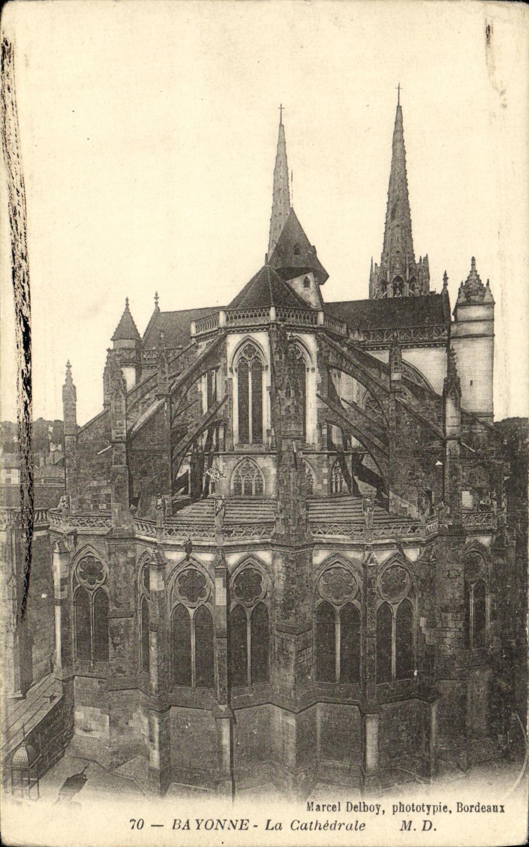 Bayonne - La Cathédrale — Marcel Delboy, phototypie, Bordeaux, n°70