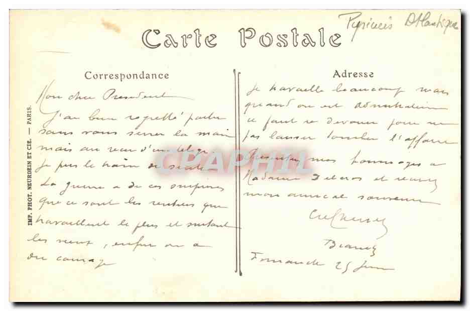 CPA Bayonne Jonction de La Nive et de L Adour  — Rückseite