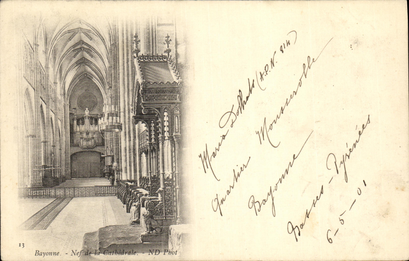 Bayonne - Nef de la Cathédrale — ND Phot, n°13