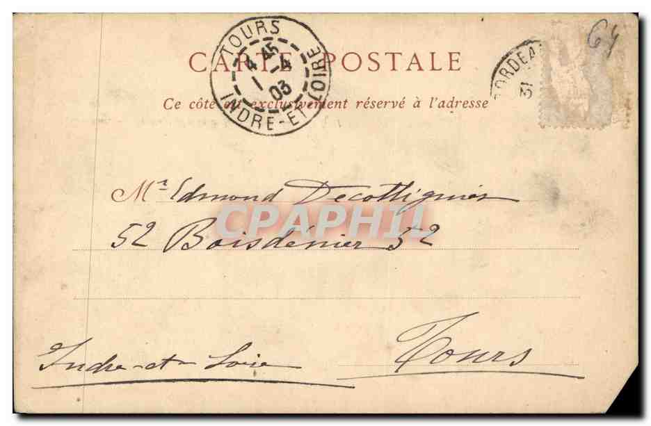 CPA Bayonne Le Pont Mayou Le Theatre  — Verso