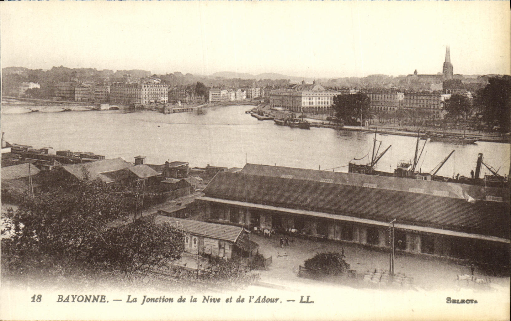 CPA Bayonne Jonction de la Nive et de l Adour 
