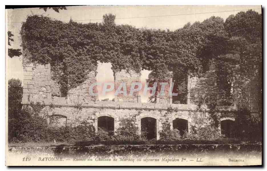 CPA Bayonne Ruines du Chateau Marcoq Ou Sejourna Napoleon 1er