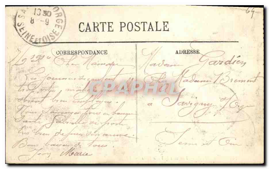 CPA Biarritz Vue Pers La Villa Bella — Verso