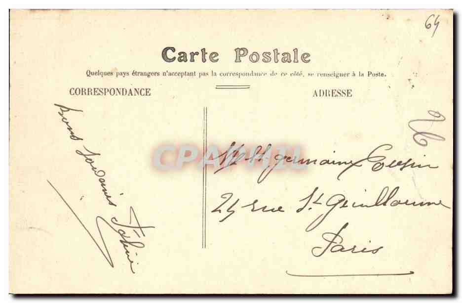 CPA Biarritz La roche persee La passerelle — Rückseite