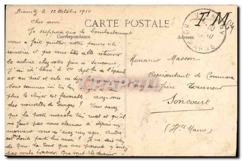 CPA Biarritz Le Boulevard Des Tamaris Et Le Tunnel  — Verso