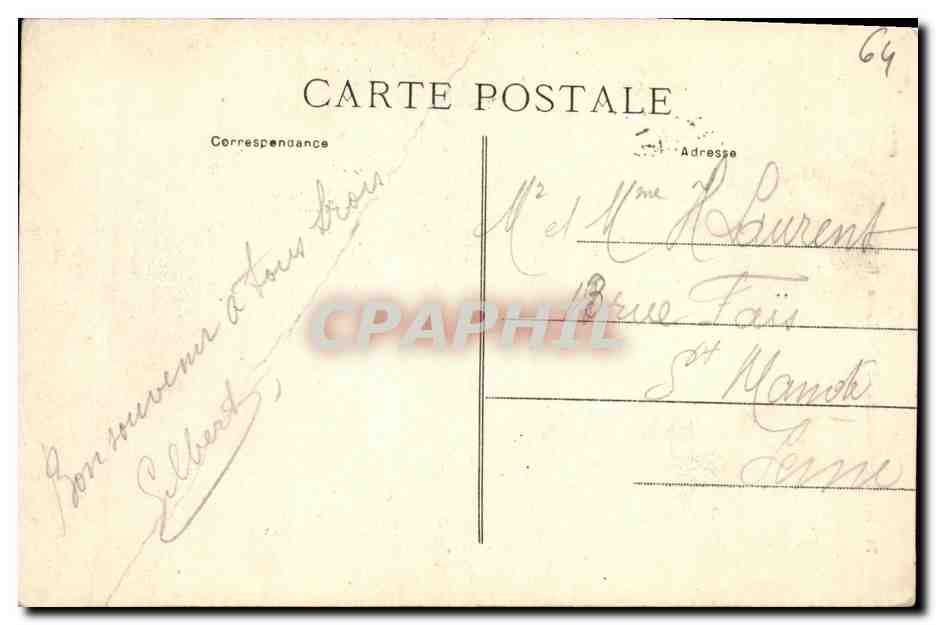 CPA Biarritz Moderne Eglise Russe  — Verso