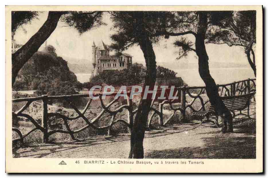 CPA Biarritz Le Chateau Basque Vu A Travers Les Tamaris 