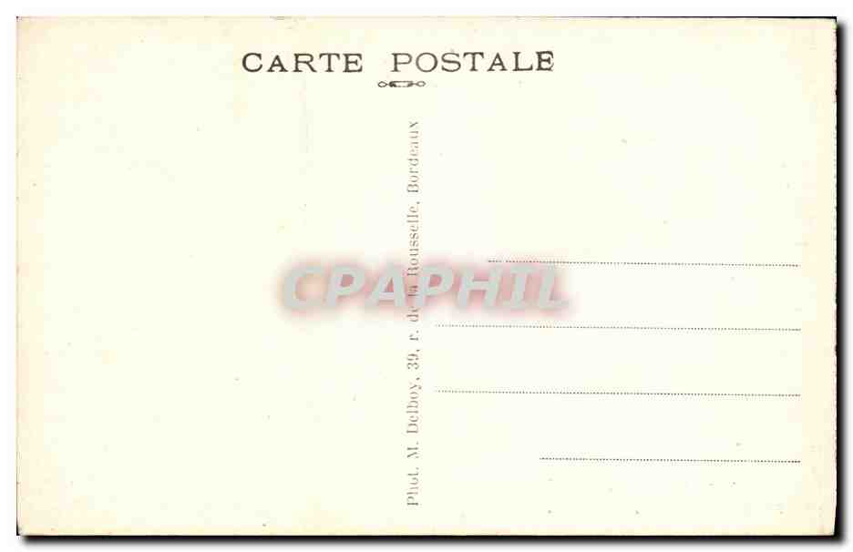 CPA Biarritz La Rocher du Basta — Verso