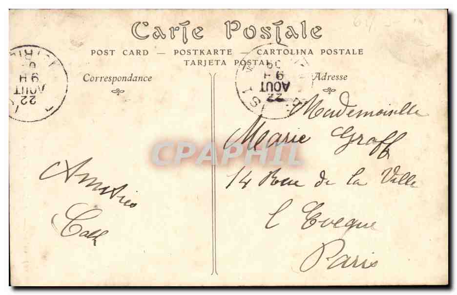 CPA Pau Le Chateau Berceau De Henri IV — Verso
