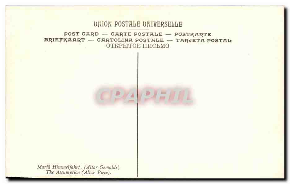 CPA Rubens L Assomption Cathedrale D Anvers — Verso