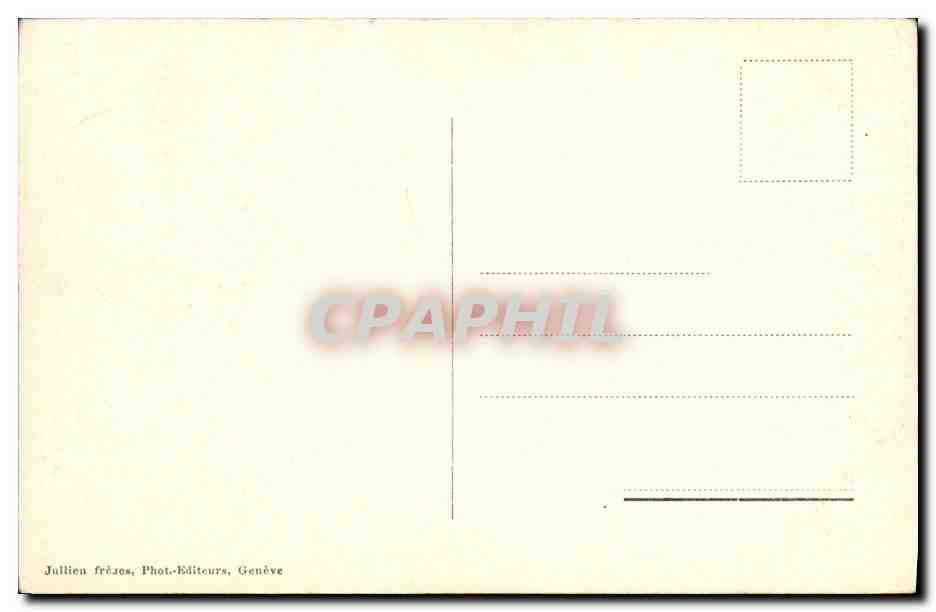 CPA Geneve Les Cygnes Et L lle Rousseau  — Rückseite