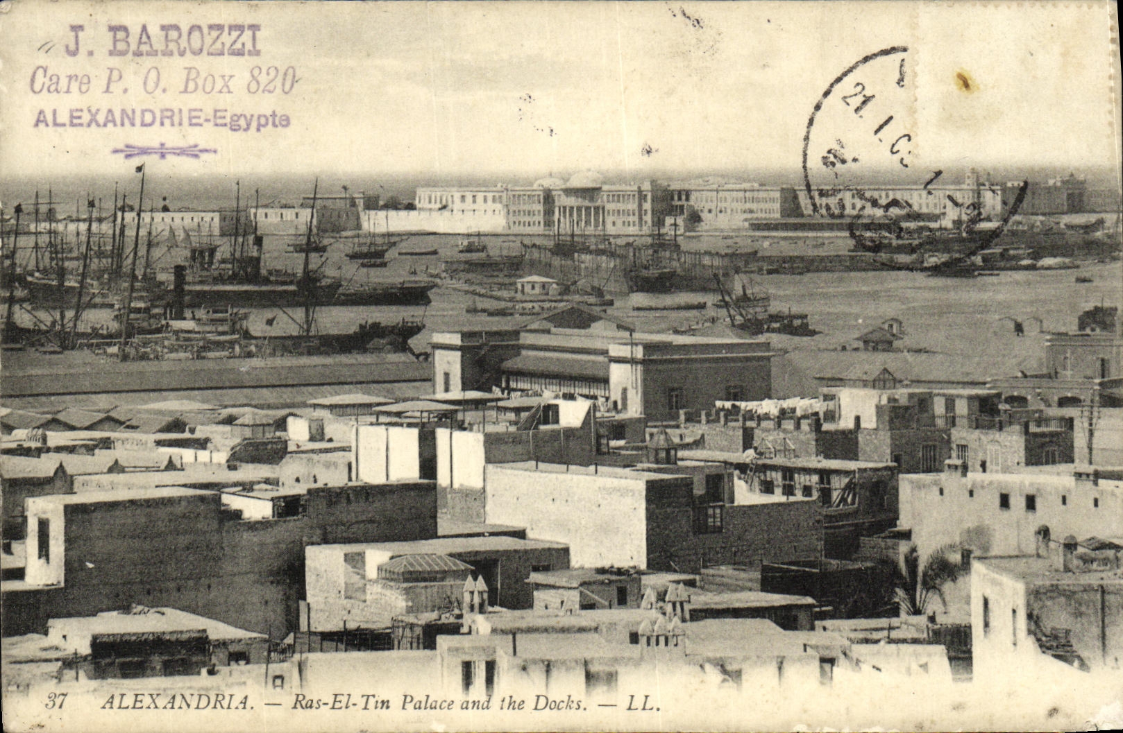 Alexandrie — Ras-El-Tin Palace and the Docks — J. Barozzi, n°37