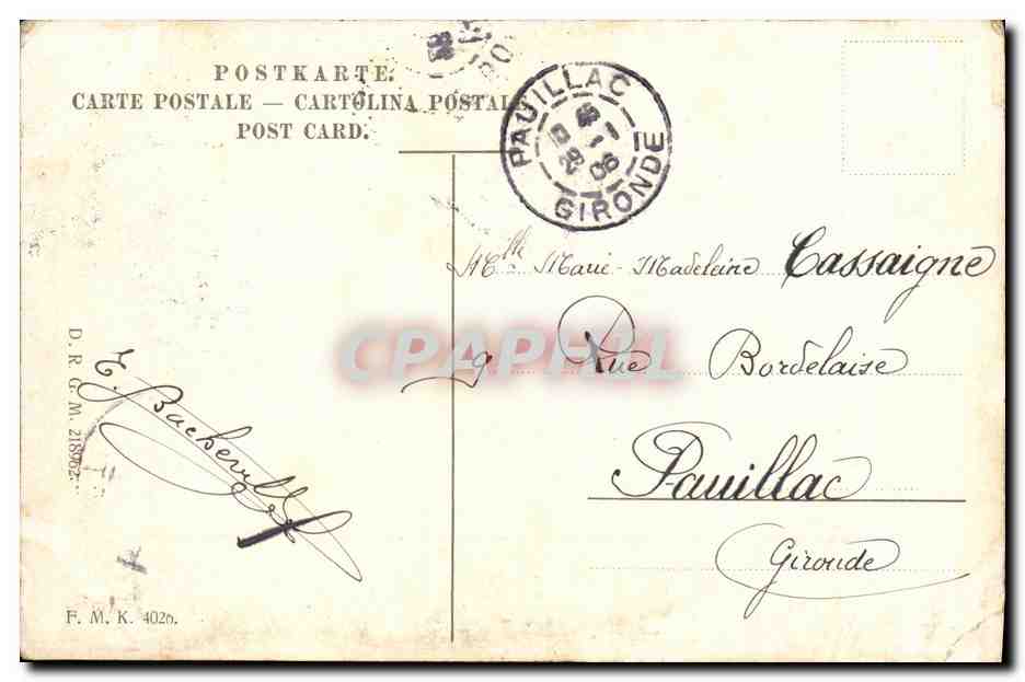 CPA P P Schiedges Paysage Hollandais Moulin — Verso