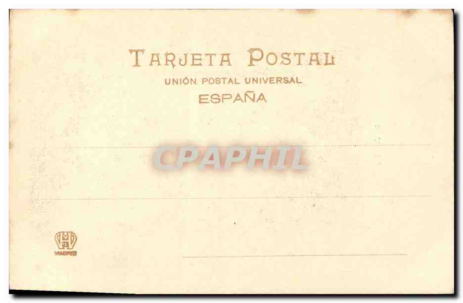 CPA Retrato Greco — Verso