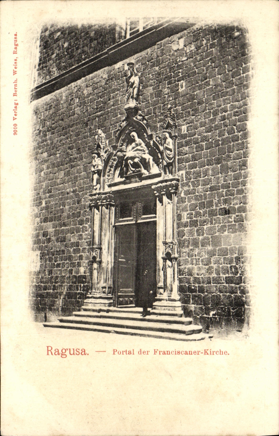 Ragusa — Portail de la Franciscaine-Kirche — Bornh. Verlag, Ragusa, n° 9010
