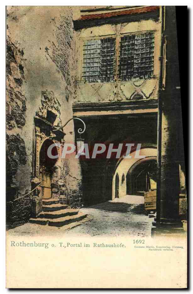 CPA Rothenburg ob Portal im Rathaushofe