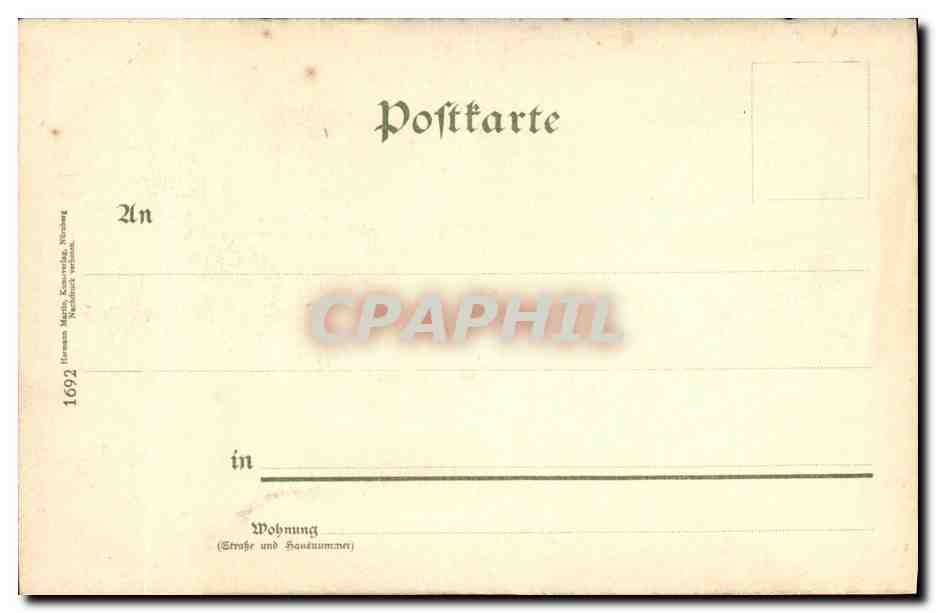 CPA Rothenburg ob Portal im Rathaushofe — Rückseite