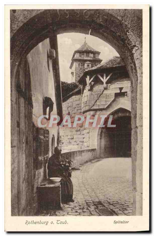 CPA Rothenburg Laub Spitaltor