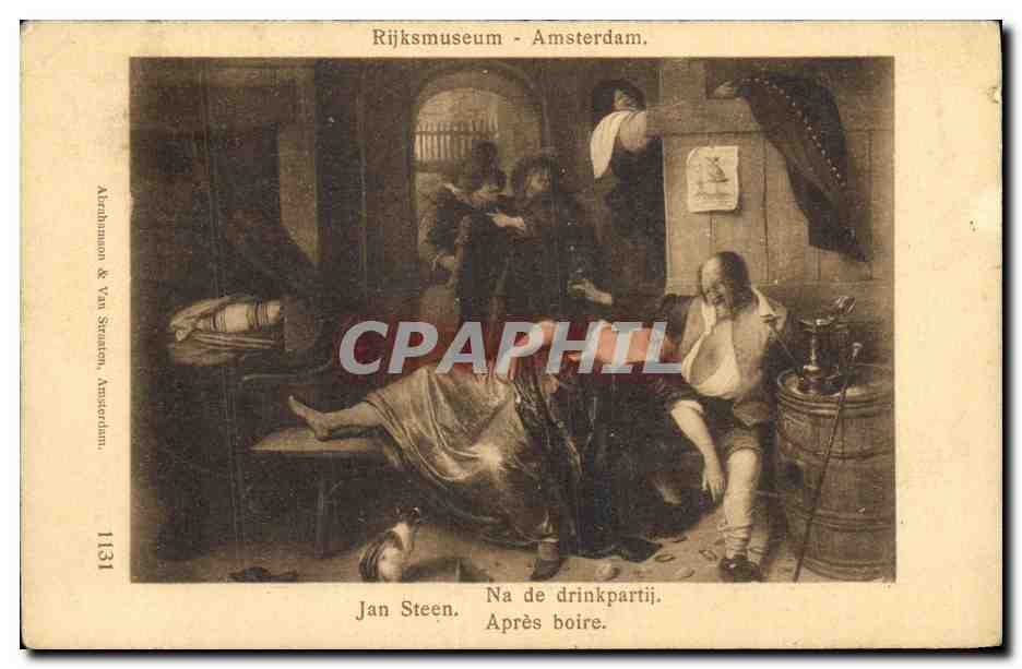 CPA Rijksmusuem Amsterdam Apres boire