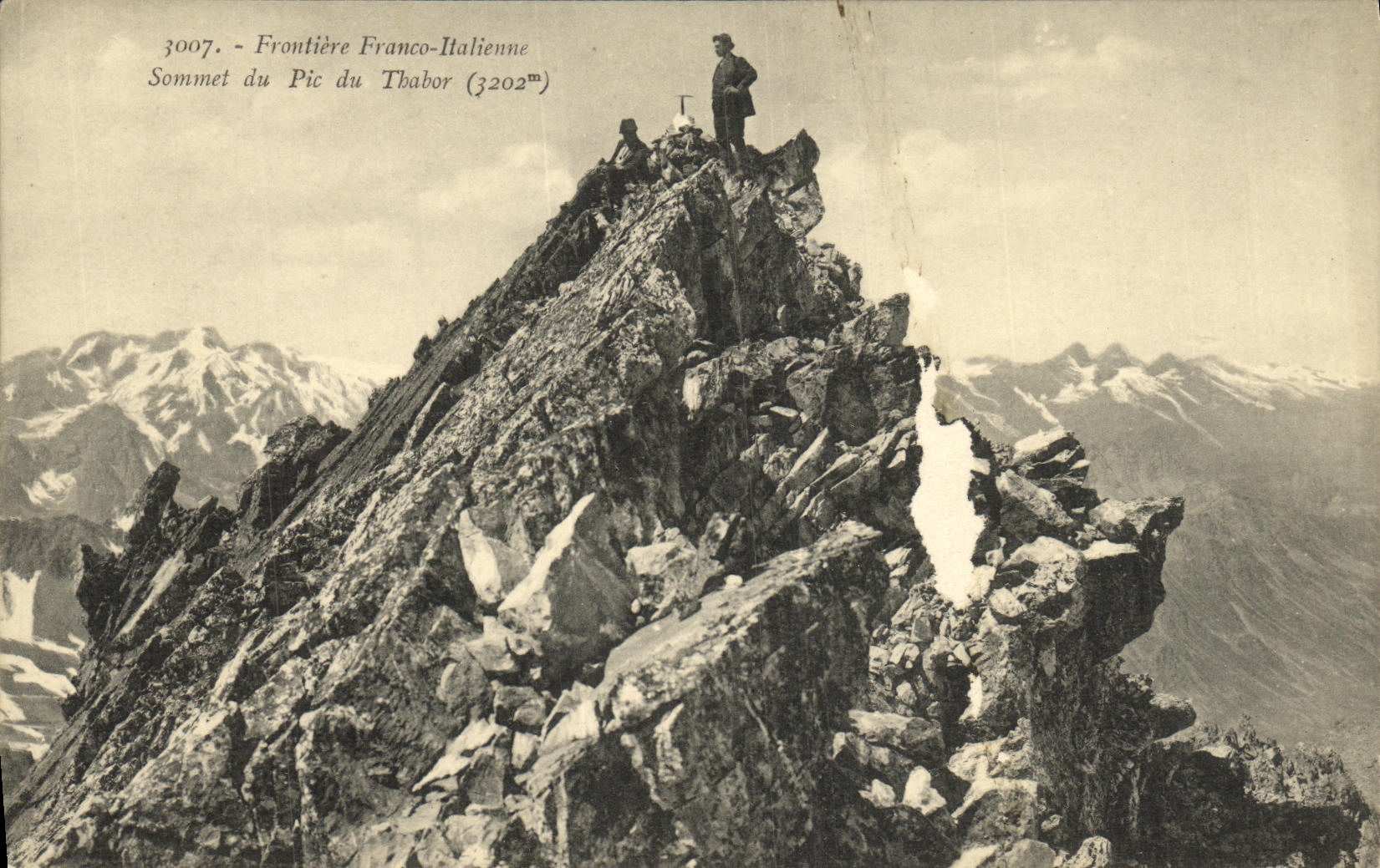CPA Frontiere Franco Italienne Sommet du Pic du Thabor