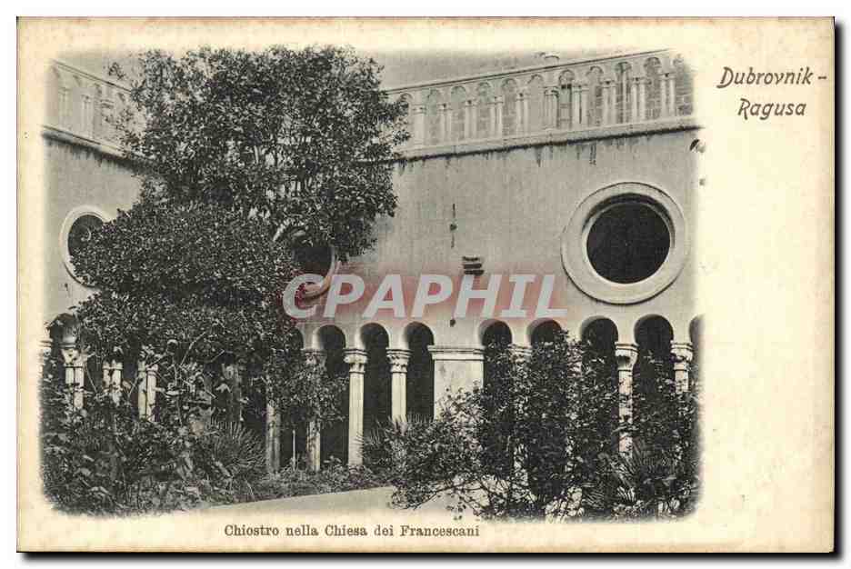 Chiostro nella Chiesa dei Francescani — Dubrovnik - Ragusa — éditeur T. Kuižić, Raguse