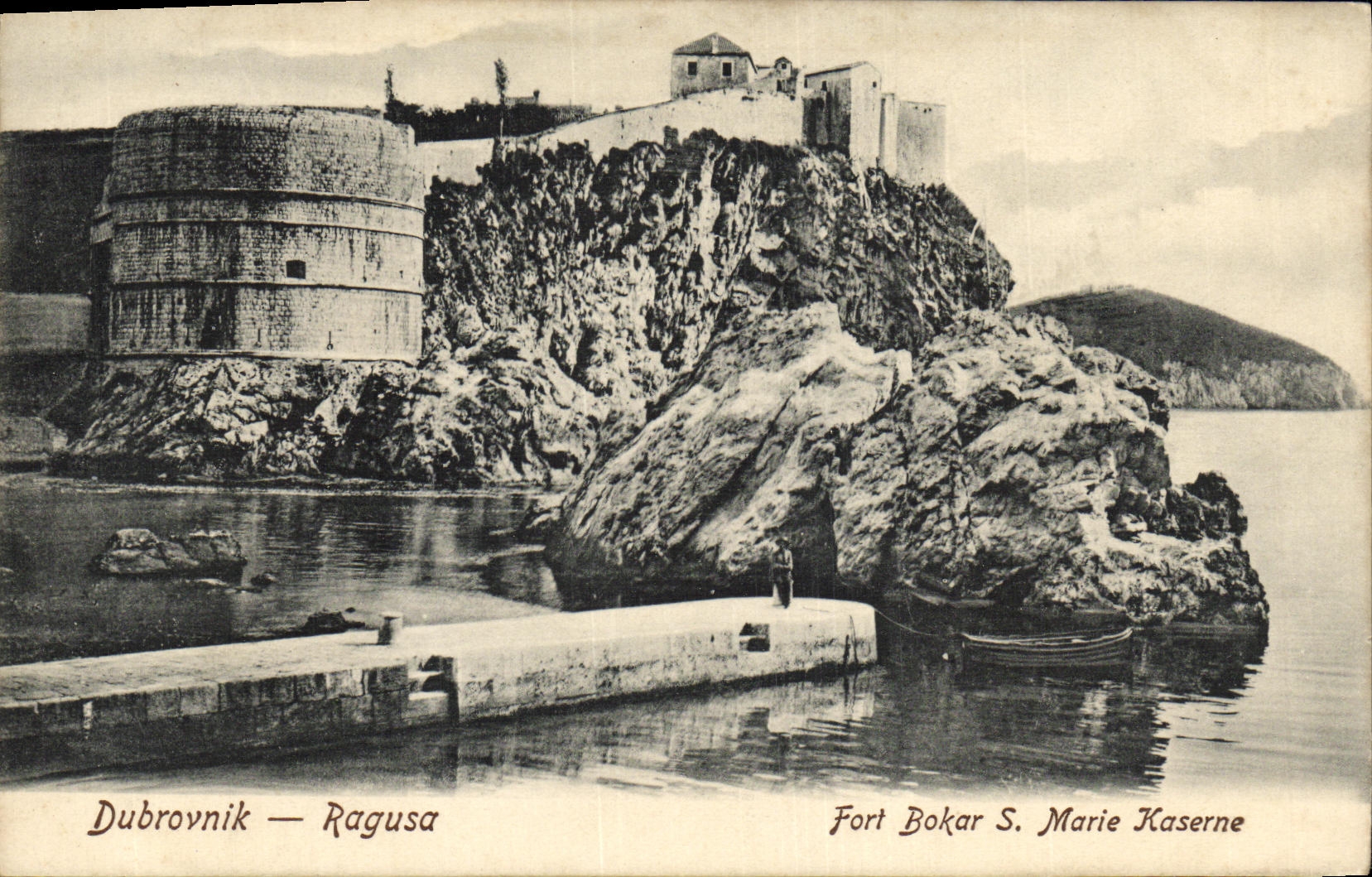 CPA Croatie Dubrovnik Ragusa Fort Bokar Marie Kaserne