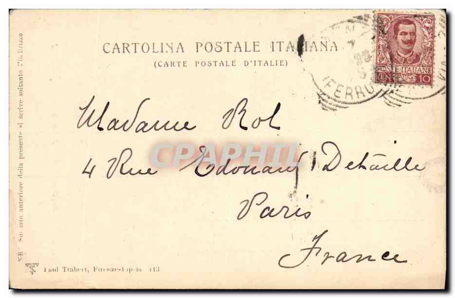 CPA Firenze Andrea delle Robbia Ospedale degl Innocenti — Rückseite