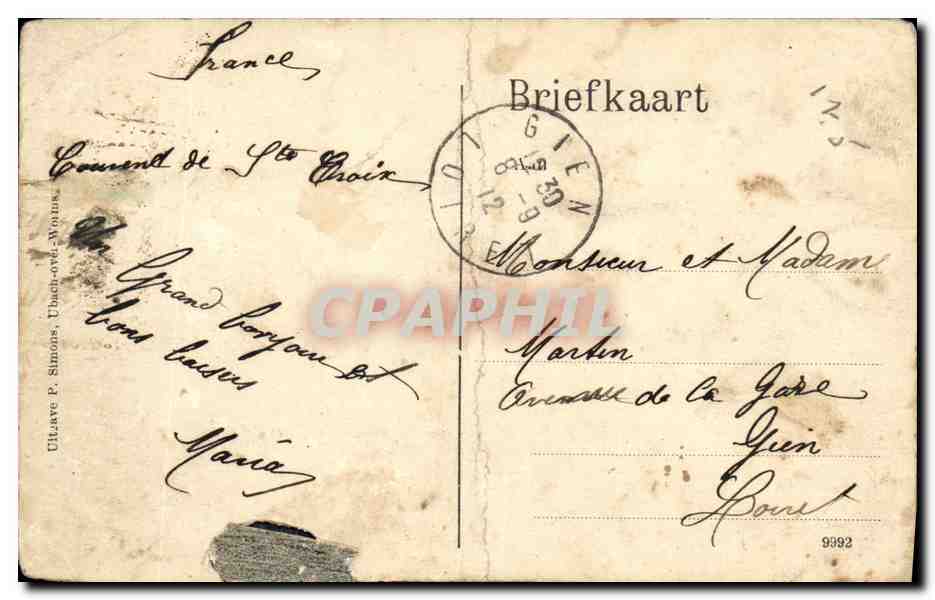 CPA Kasteel Neuburg Gulpen — Rückseite