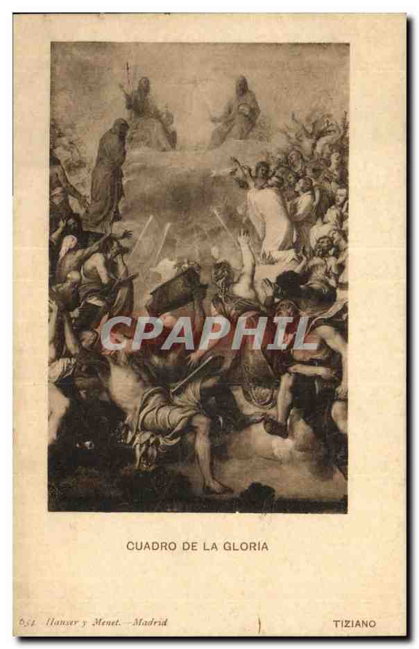 CPA Cuadro De La Gloria Tiziano
