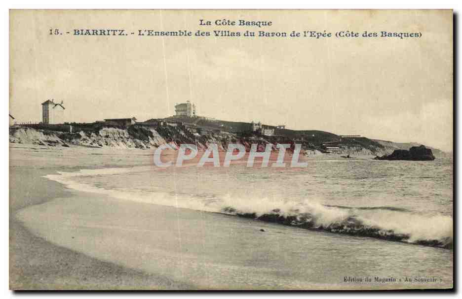 CPA Biarritz L Ensemble des Villas du Baron de L Epee Cote des Basques