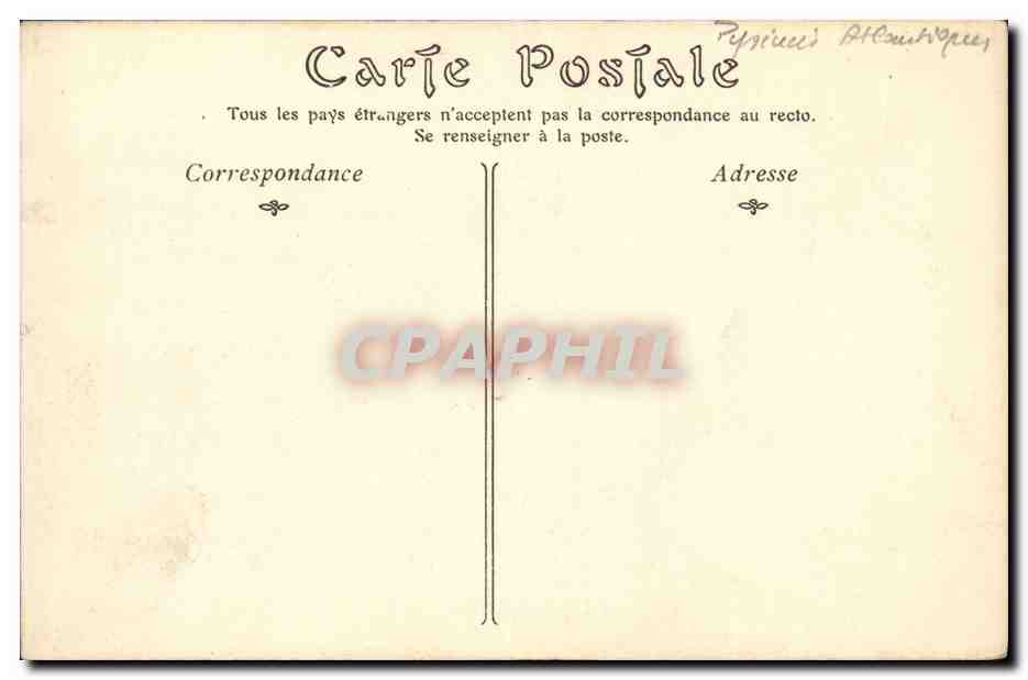 CPA Biarritz Les Thermes Salins — Verso