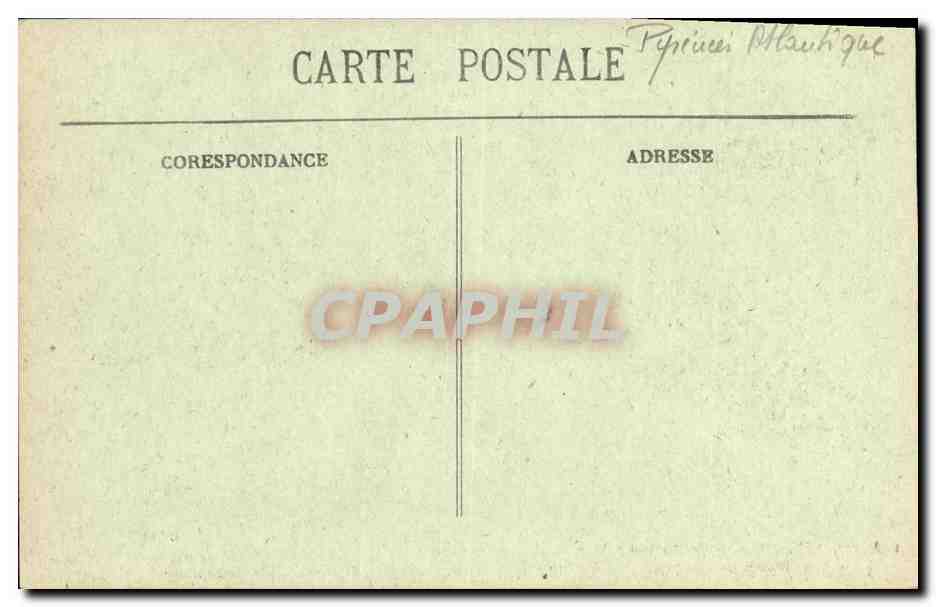 CPA Biarritz Casino Bellevue — Verso