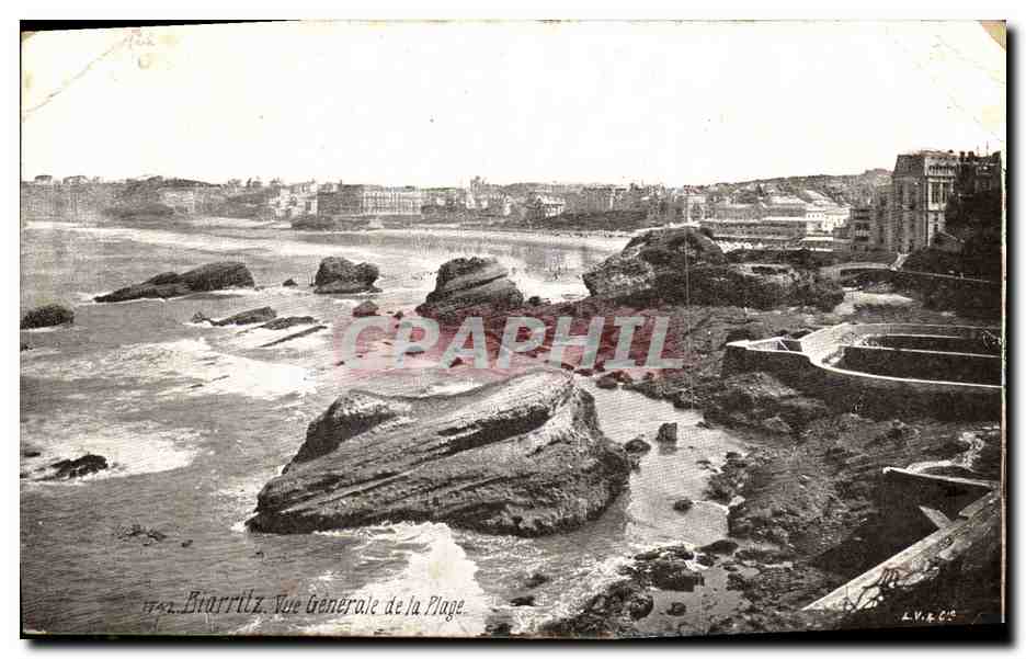 CPA Biarritz Vue Generale de la Plage