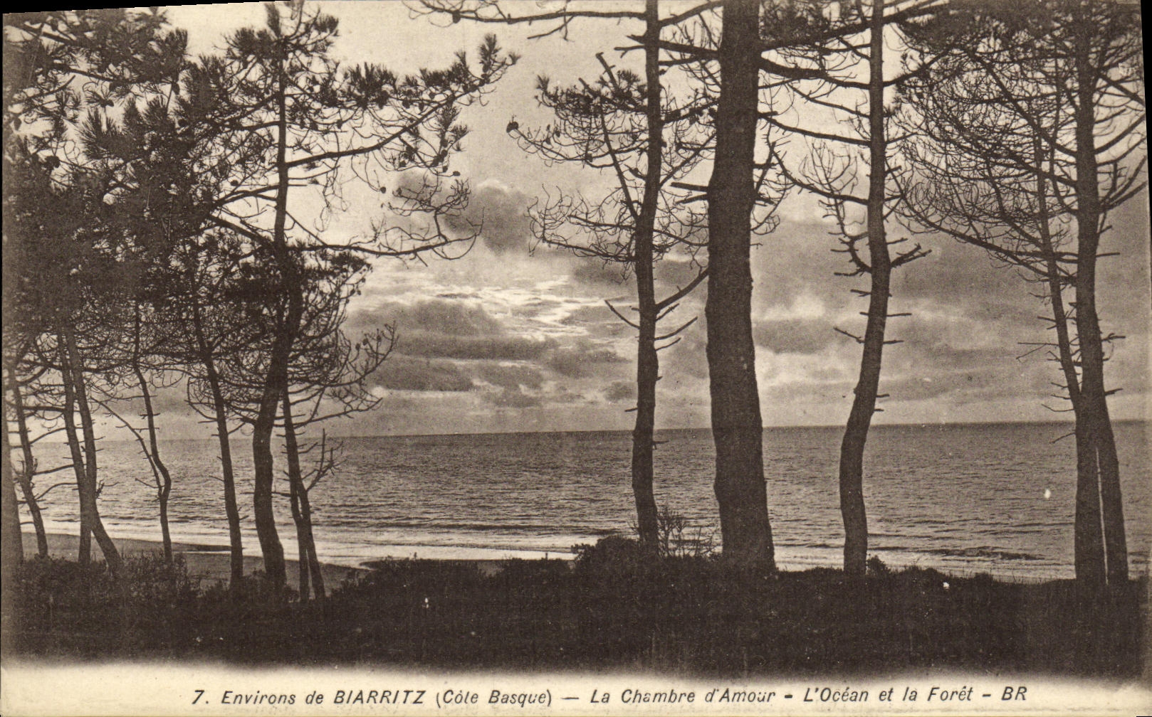 CPA Biarritz La Chembre d Amour L Ocean et la Foret