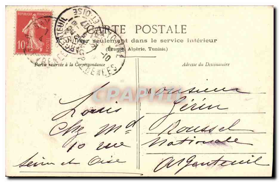 Il Roccia della Vergine durante le grandi tempeste — Eug. Pacault, editore-fotografo, Biarritz — n°60 — Verso