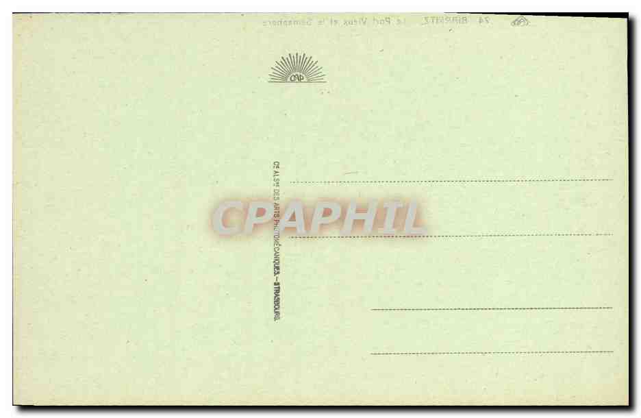 CPA Biarritz Le Port Vieux et le Semaphore — Verso