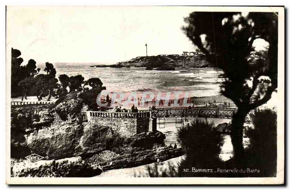 CPA Biarritz Passerelle du Basta