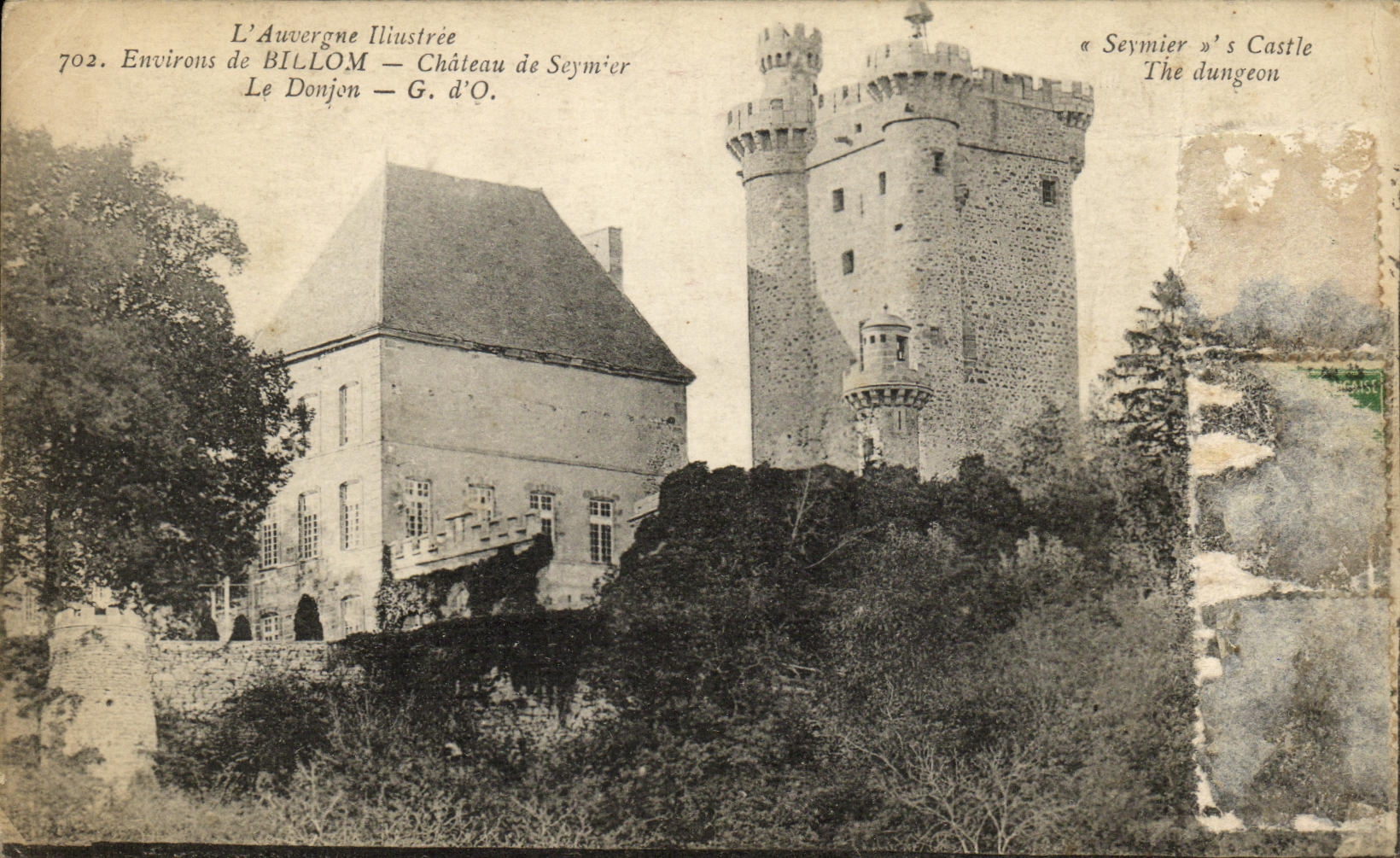 CPA L Auvergne Environs de Billom Chateau de Seymier Le donjon