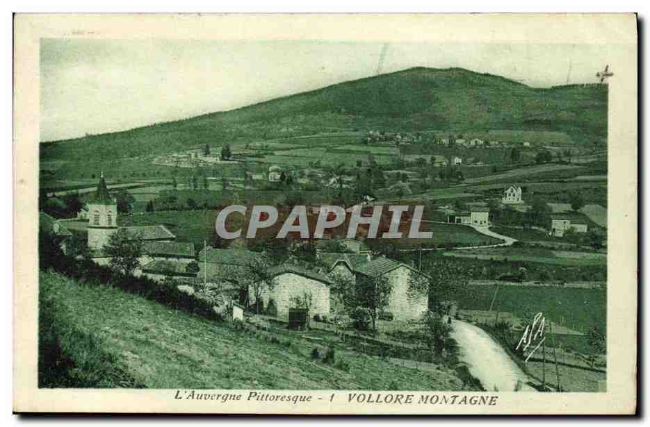 Antike Ansichtskarte Auvergne Vollore Berg