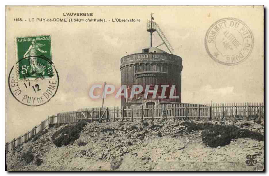 Le Puy-de-Dôme (1.640 m d'altitude) — L'Observatoire — éditeur inconnu, n° 1145