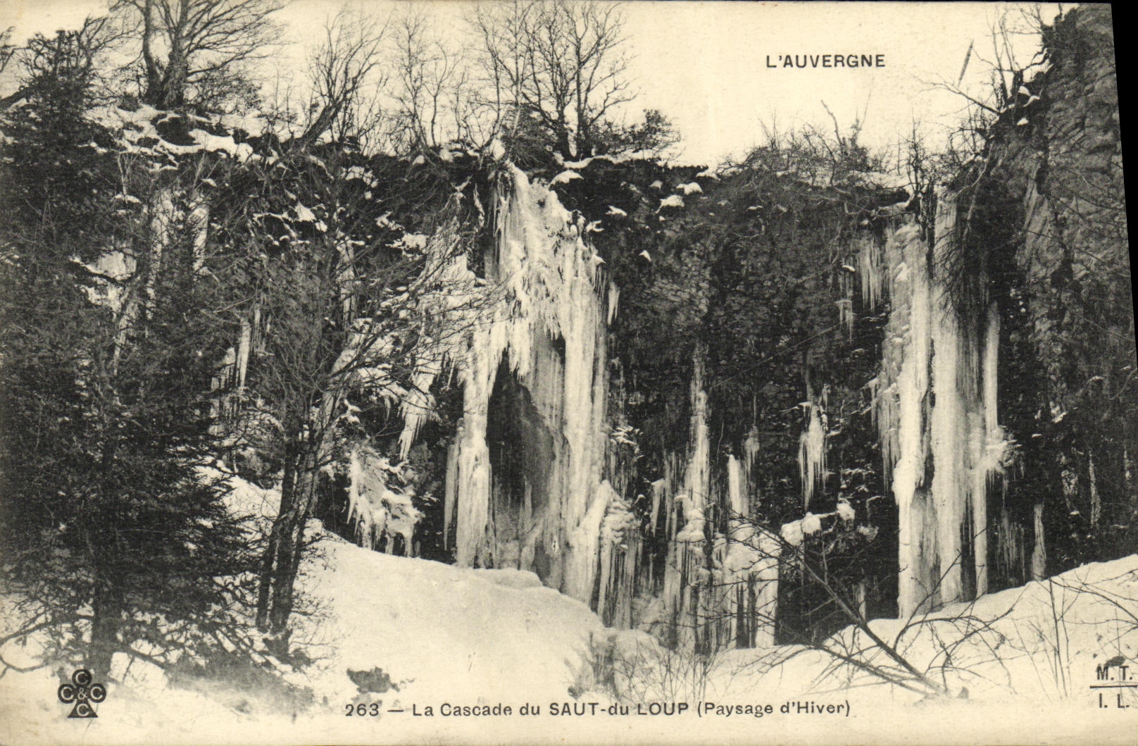 La Cascade du SAUT-du LOUP — Paysage d'Hiver — L'Auvergne, n°263