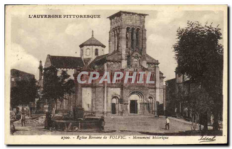 CPA Eglise Romane de Volvic Monument Historique