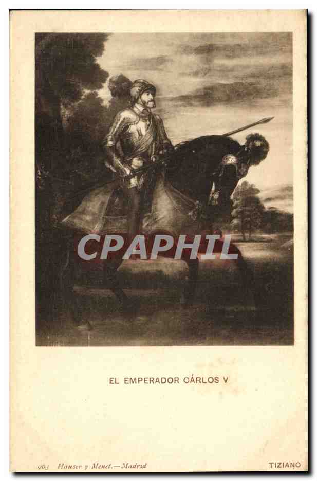 CPA El Emperador Carlos V Tiziano Madrid