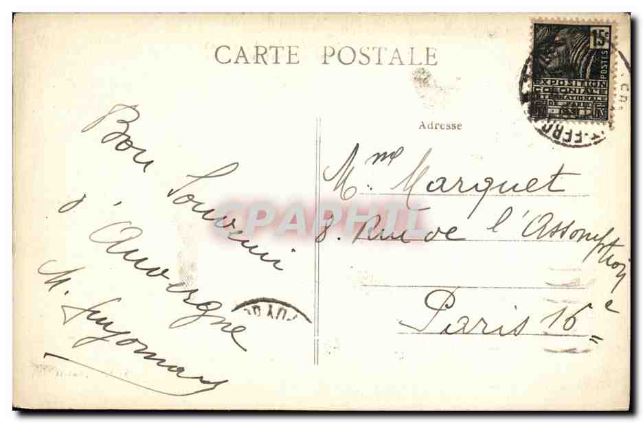 La Vallée au Pont de St-Martin — L'Auvergne 512, Vertolaye — Éditeur A. Boy, Ambert — Rückseite