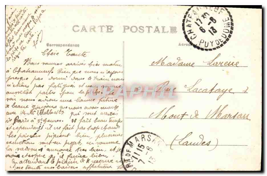Châteauneuf-les-Bains — Les Gorges de la Sioule en Amont et en Aval — Édition Faure-Nony, buraliste - Rep. int. — Reverso