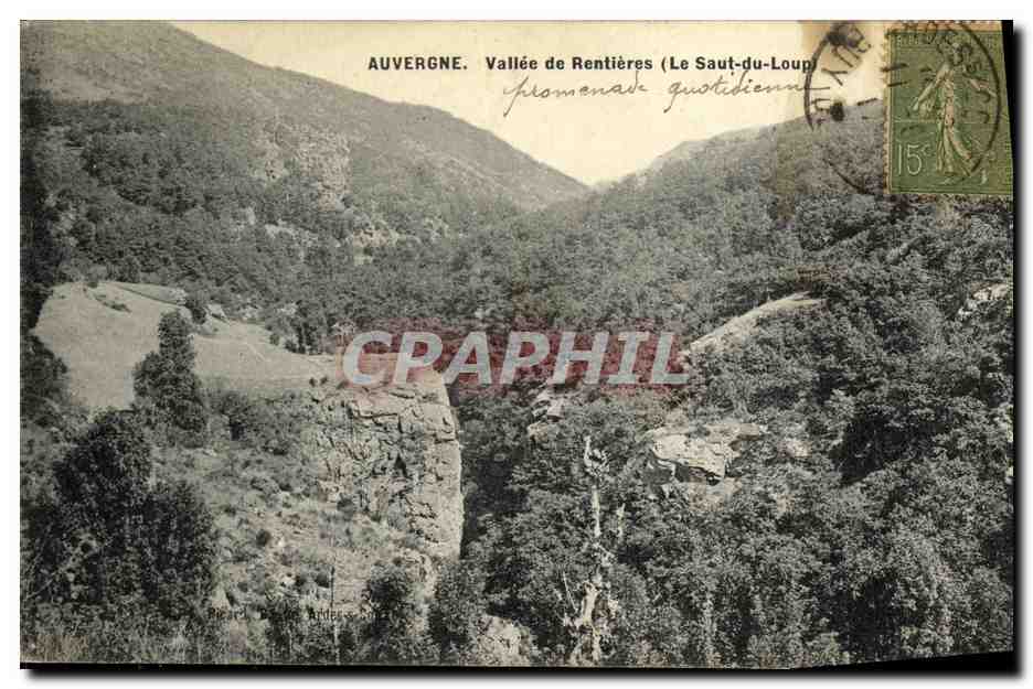 Auvergne. Vallée de Rentières (Le Saut-du-Loup) — Promenade quotidienne — Éditeur : Blanchard, Paris