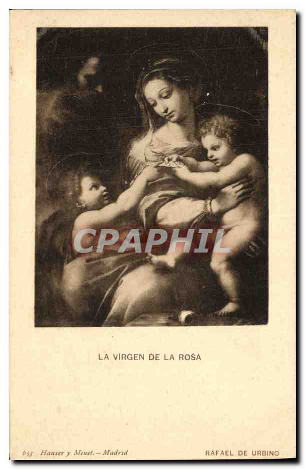 CPA La Virgen De La Rosa Rafael de Urbino